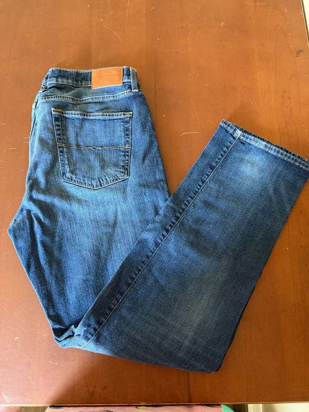 Lucky Brand 363 Vintage Straight Jeans Size 38x34 Blue Denim
